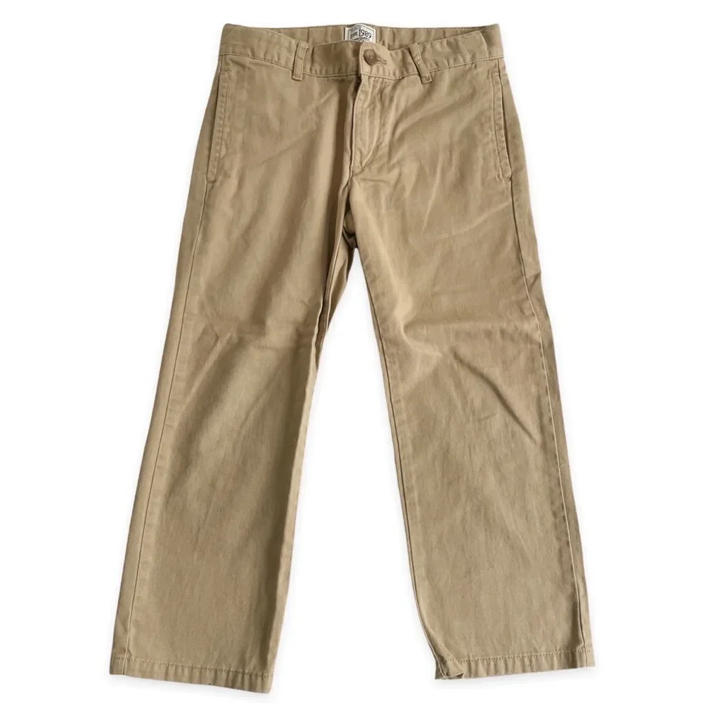 The Children’s Place Khaki Flat Front Chino Pants Size 6 Husky